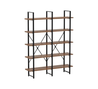 Axena 135cm 5 Tier Brown Bookshelf