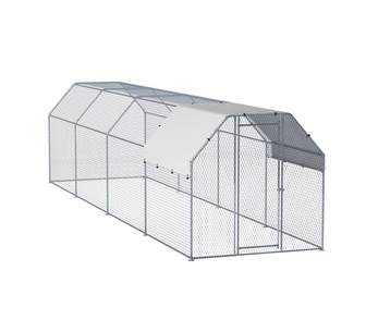 Steffy Silver Steel Pet Enclosure