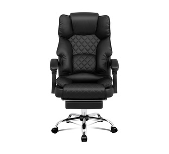 Steph Black PU Office Chair without Footrest
