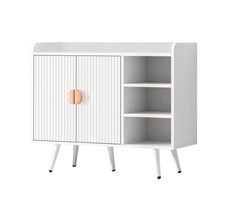 Strada 2 Door White Shoe Cabinet