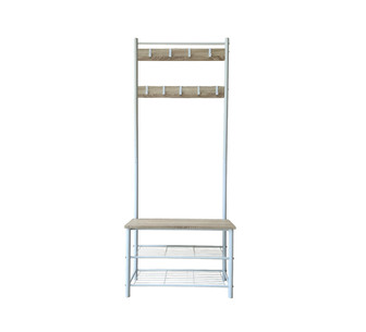 Cardy 2-Tier Dark Oak Hanger and Shoe Rack