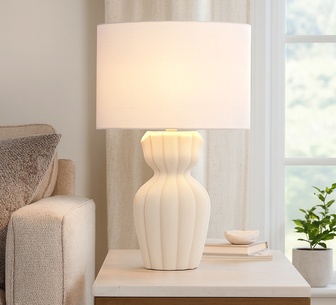 Suellen White Ceramic Table Lamp