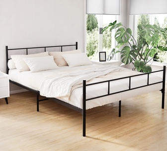 Sukri Queen Black Metal Bed Frame