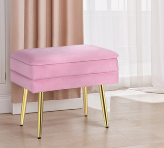Etsuko Pink Vanity Ottoman