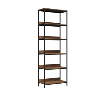 Surena 5 Tier Bookcase Walnut