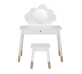 Sven Kids Dressing Table Chair Set White