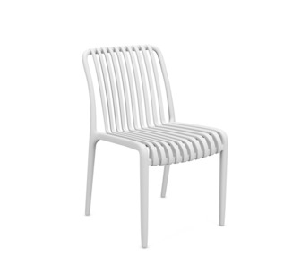 Solaro White Armless Outdoor Chair