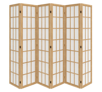 Syra 6 Panel Room Divider Natural