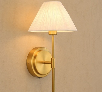 Talyn Brass Wall Light with charging ports