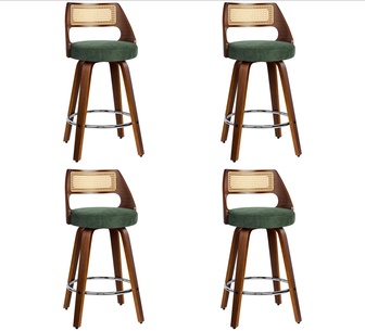 Set of 4 Tammie Green Bar Stools