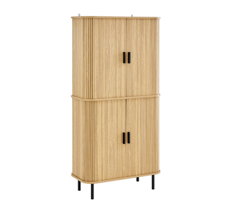 Leander Display Cabinet 4 Doors Oak