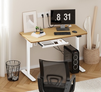 Tiara Standing Desk White/Oak