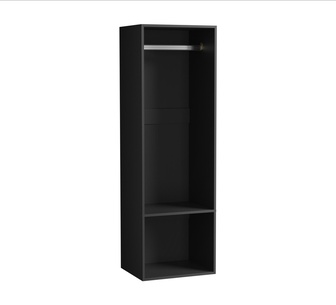 Tiana 2 Shelves Open Wardrobe Shelf Black Clothes Storage