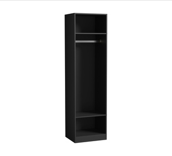 Tiana 3 Shelves Open Wardrobe Shelf Black Clothes Storage
