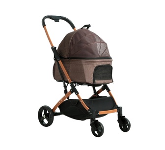 Tovi 80x51x104cm 4 Wheels Brown Pet Stroller Travel Carrier