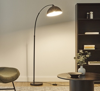 Tokyo 175cm Arch Floor Lamp Black