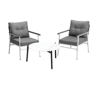 Tonique 3 Piece Outdoor Lounge Set White