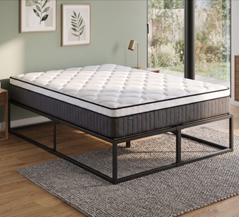 Tori Black 45cm Bed Base & Arla Queen Mattress Package
