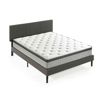 Toscana Dark Grey Bed Frame & Napa Queen Mattress Package