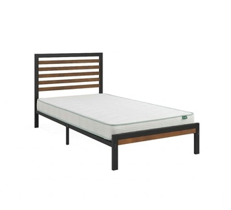 Trix Black Bed Frame & Helen Single Mattress Package