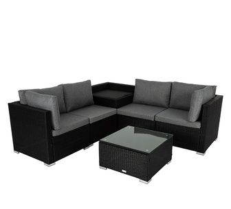 Trias Outdoor Modular Lounge Set Black
