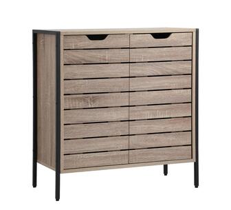 Trinity Shoe Cabinet Storage 2 Doors Brown