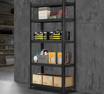 Troy 1.8m Garage Warehouse Shelving Black