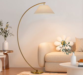 Tumi Floor Lamp Brass