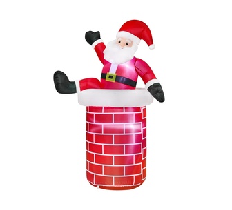 Twinkletown 1.8m LED Christmas Inflatable Santa Chimney