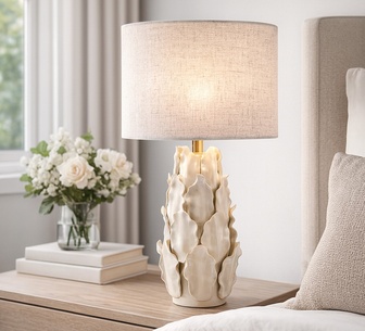 Tycer Ivory Ceramic Table Lamp