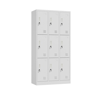 Ulyna 9 Door White Steel Locker Cabinet