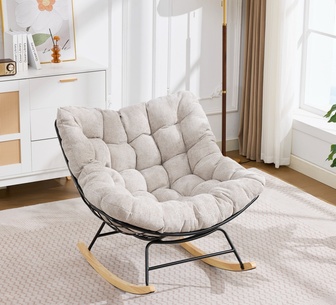 Valenza 1 Seater Light Grey Rocking Armchair