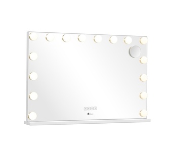 Valet 90x62cm White Vanity Mirror