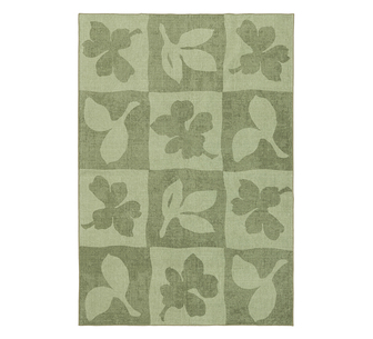 Valencia Printed Green Washable Rug 370x270cm