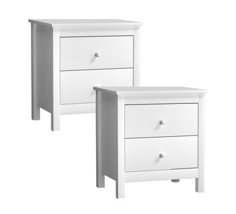 Vanica Set of 2 Bedside Tables White