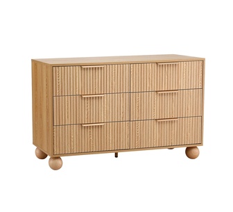 Vega Oak Chest of 6 Drawers
