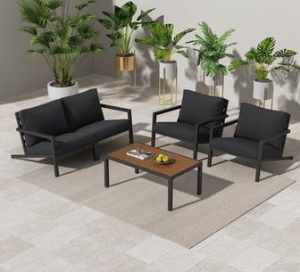Vigan 5 piece Outdoor Lounge Set Grey