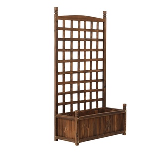 Viktor 64x115cm Charcoal Wooden Planter