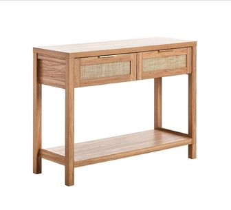 Vinchi 2 Drawers Natural Console Table
