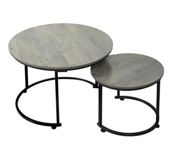Viora 2 Piece Grey Nesting Coffee Table