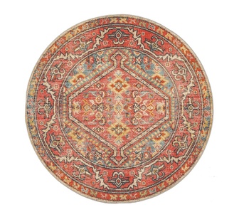 Vionna 240x240cm Red Round Rug
