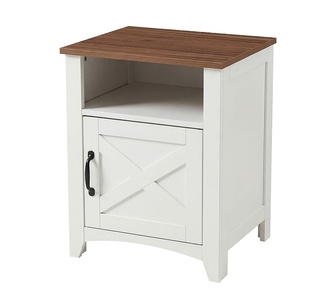 Set of 2 Virgil White Bedside Table