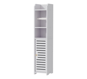 Vivien 76cm White Bathroom Cabinet Toilet Roll Holder