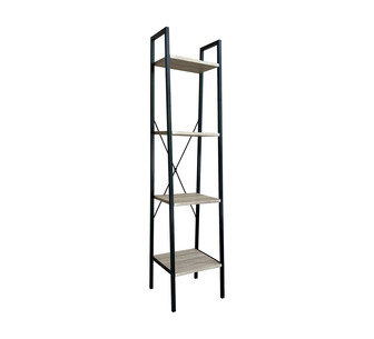 Wallice 4-Tier Oak Bookshelf