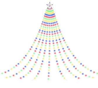 Holly Jolly 3.8M LED Waterfall String Lights Multi