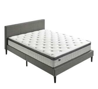 Welling Dark Grey Bed Frame & Napa Double Mattress Package