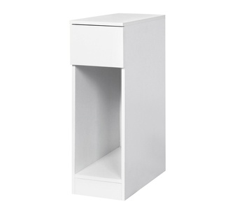 West White Slim Bedside Table