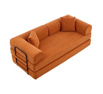 Whitley 2 Seater Red Corduroy Compressed Sofa Bed