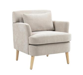 Wilmie Mid Century Upholstered Accent Sofa Beige