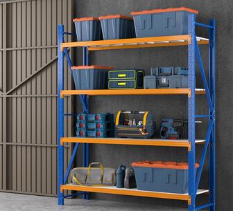 Wiley 2.4x2x0.6m Orange Blue Storage Shelf